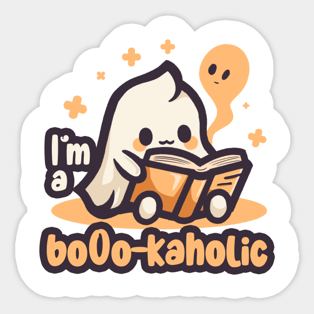 I'm a bookaholic. I haunt libraries Sticker by Malinda